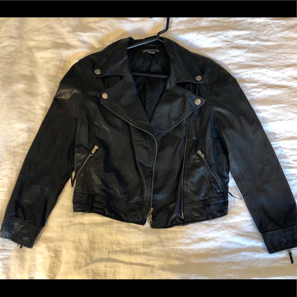 Vince Leather Moto Jacket (Small)